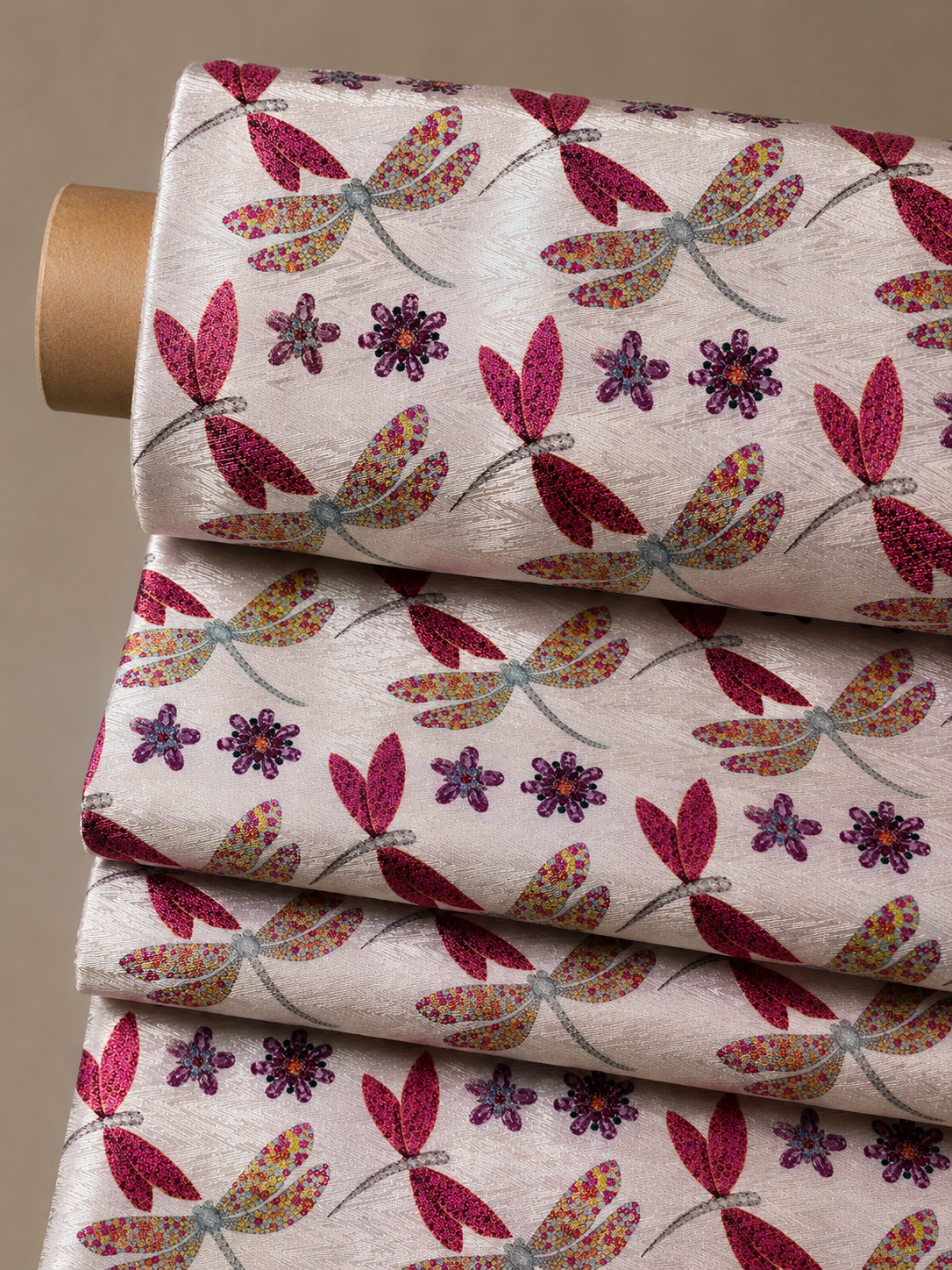 Dragonfly Garden – Premium Jacquard Fabric (3.5 Meters)